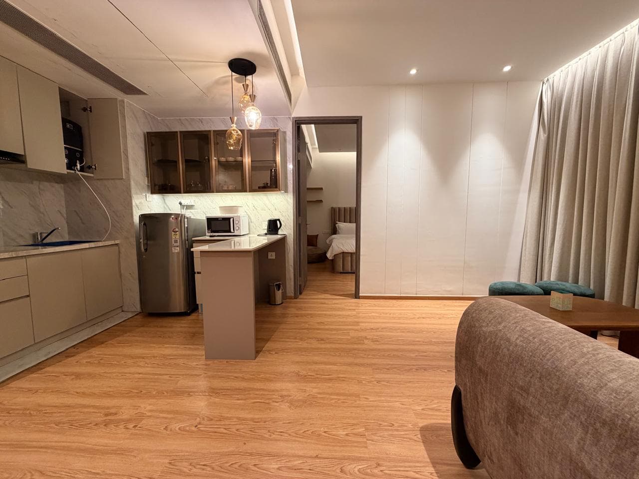 Unit 304 — The designer one — living room